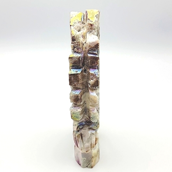 320g Aura Sphalerite Eagle Natural Gemstone Crystal Druzy Handmade Figurine - Picture 11 of 16